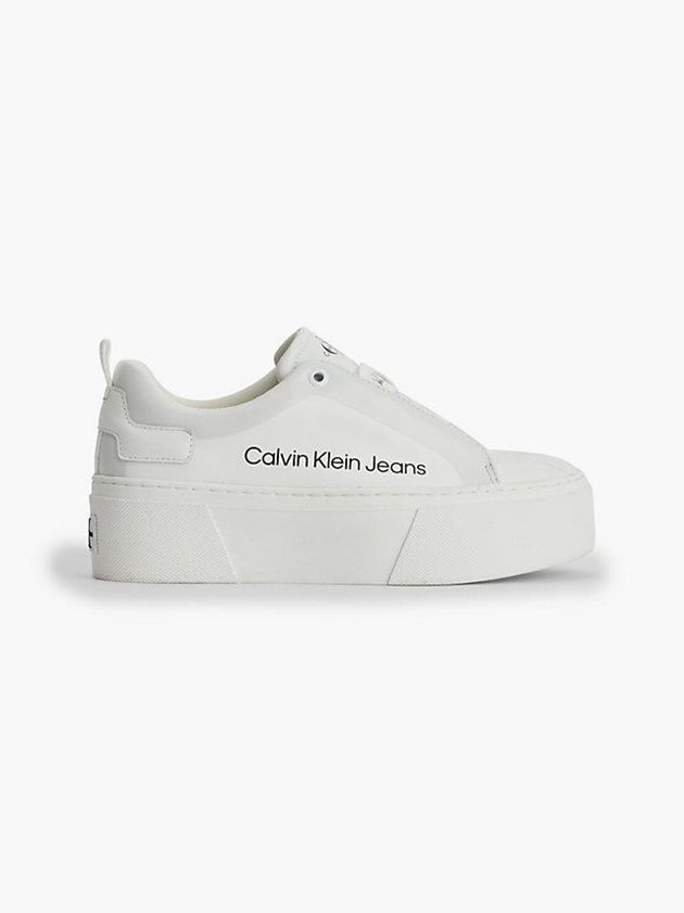 Calvin Klein USA Leather Platform Womens Sneakers White 2965834-DK